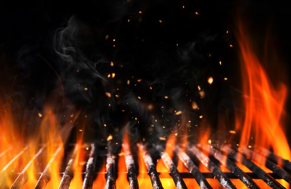 cooking grate over fire pit