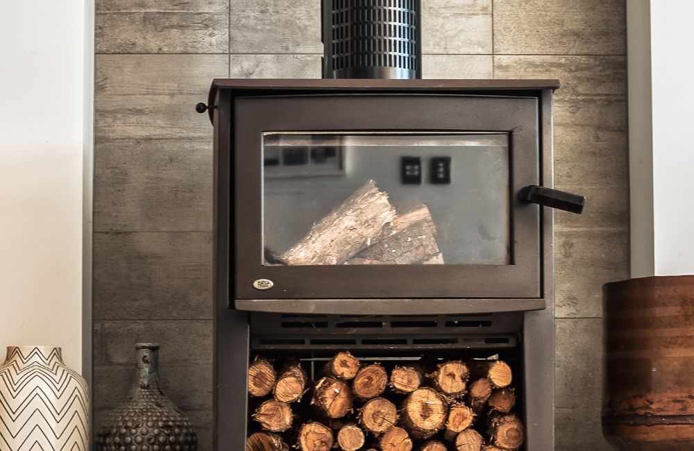 what to put behind a wood burning stove